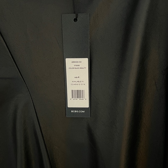 Bcbg max azria faux leather and lace midi dress with tags MSRP $398 - Picture 6 of 6